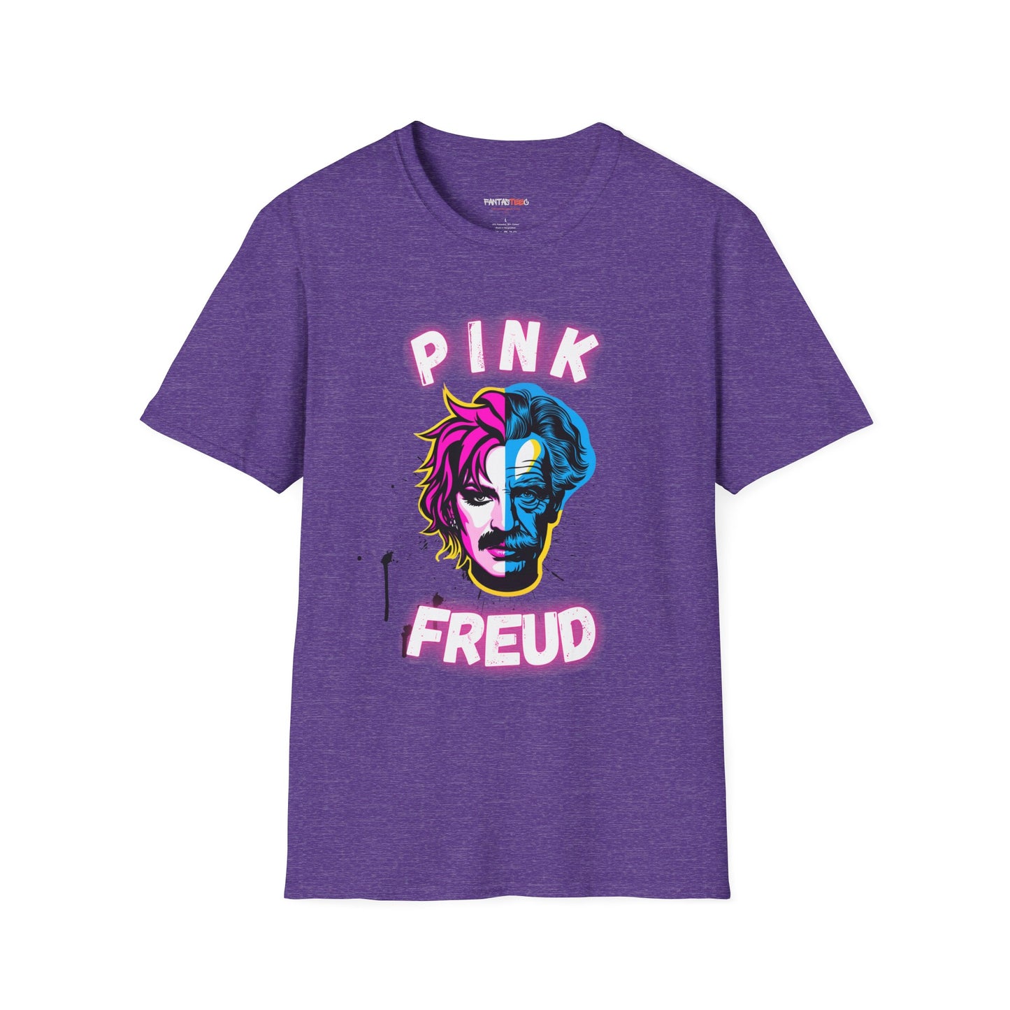 Pink Freud Graphic T-Shirt, Unisex Softstyle Tee for Music Lovers, Hipster Gift, Casual Wear, Art & Music-Themed Apparel