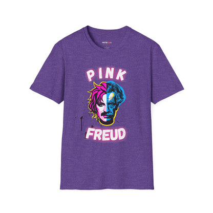 Pink Freud Graphic T-Shirt, Unisex Softstyle Tee for Music Lovers, Hipster Gift, Casual Wear, Art & Music-Themed Apparel