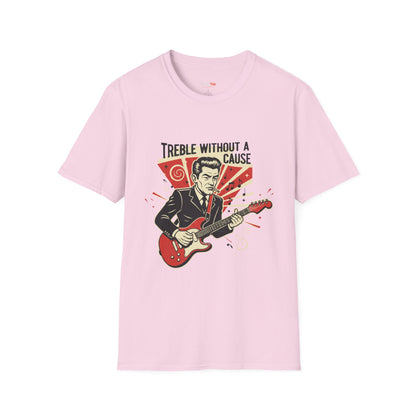 Retro Music Lover T-Shirt, Vintage Rock Tee, Gift for Musicians, Music Festival Apparel, Treble Without a Cause Shirt