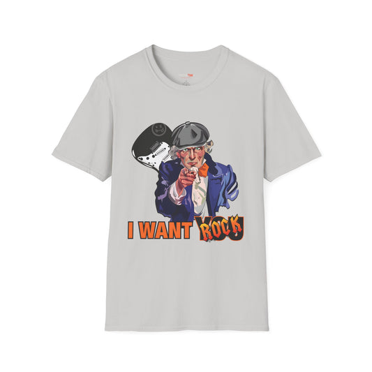 Uncle Rock, Unisex Softstyle, Music Lover Gift, Fun Graphic Tee.