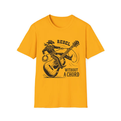 Cool Rebel Without a Chord Graphic Tee, Music Lover Shirt, Gift for Musicians, Casual Fashion, Unique Present for Rock Fans