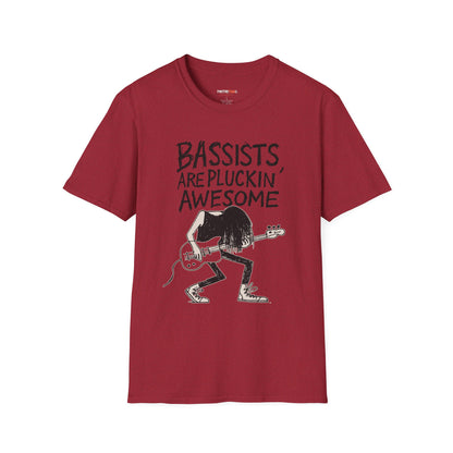 Bassists Are Pluckin' Awesome Unisex T-Shirt | Cool Music Gift | Funny Band Tee | Concert Wear | Music Lover Apparel | Birthday Gift