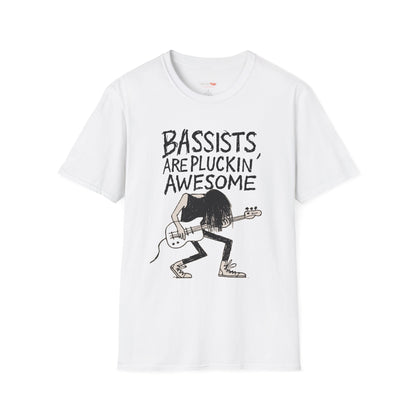 Bassists Are Pluckin' Awesome Unisex T-Shirt | Cool Music Gift | Funny Band Tee | Concert Wear | Music Lover Apparel | Birthday Gift