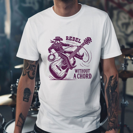 Cool Rebel Without a Chord Graphic Tee, Music Lover Shirt, Gift for Musicians, Casual Fashion, Unique Present for Rock Fans