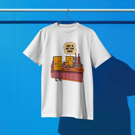 Funny Unisex Softstyle, We dont Serve Minors,Humorous Gift for Musicians,T-Shirt
