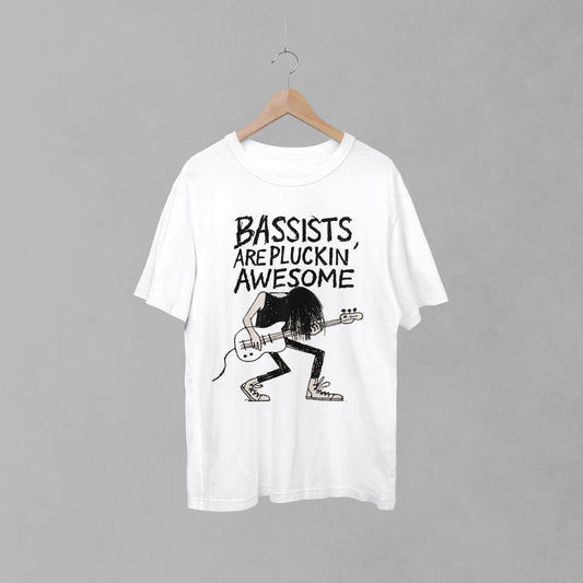 Bassists Are Pluckin' Awesome Unisex T-Shirt | Cool Music Gift | Funny Band Tee | Concert Wear | Music Lover Apparel | Birthday Gift