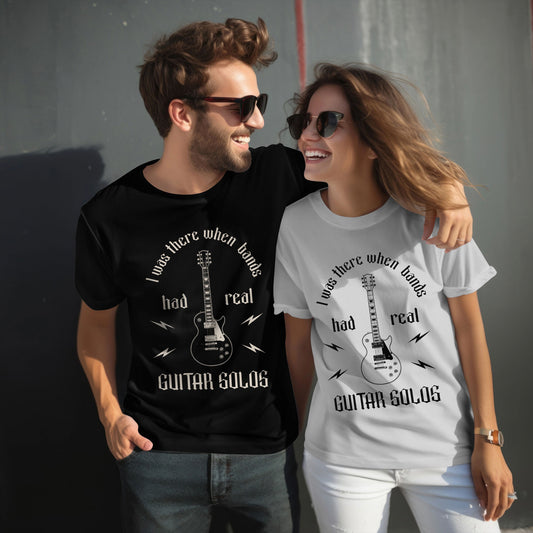 Retro I was there when bands had real Guitar Solos, Music Lover T-Shirt