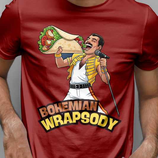 Bohemian Wrapsody T-Shirt, Funny Music Tee, Unisex Graphic Shirt, Perfect Gift for Concerts, Festivals, and Casual Wear