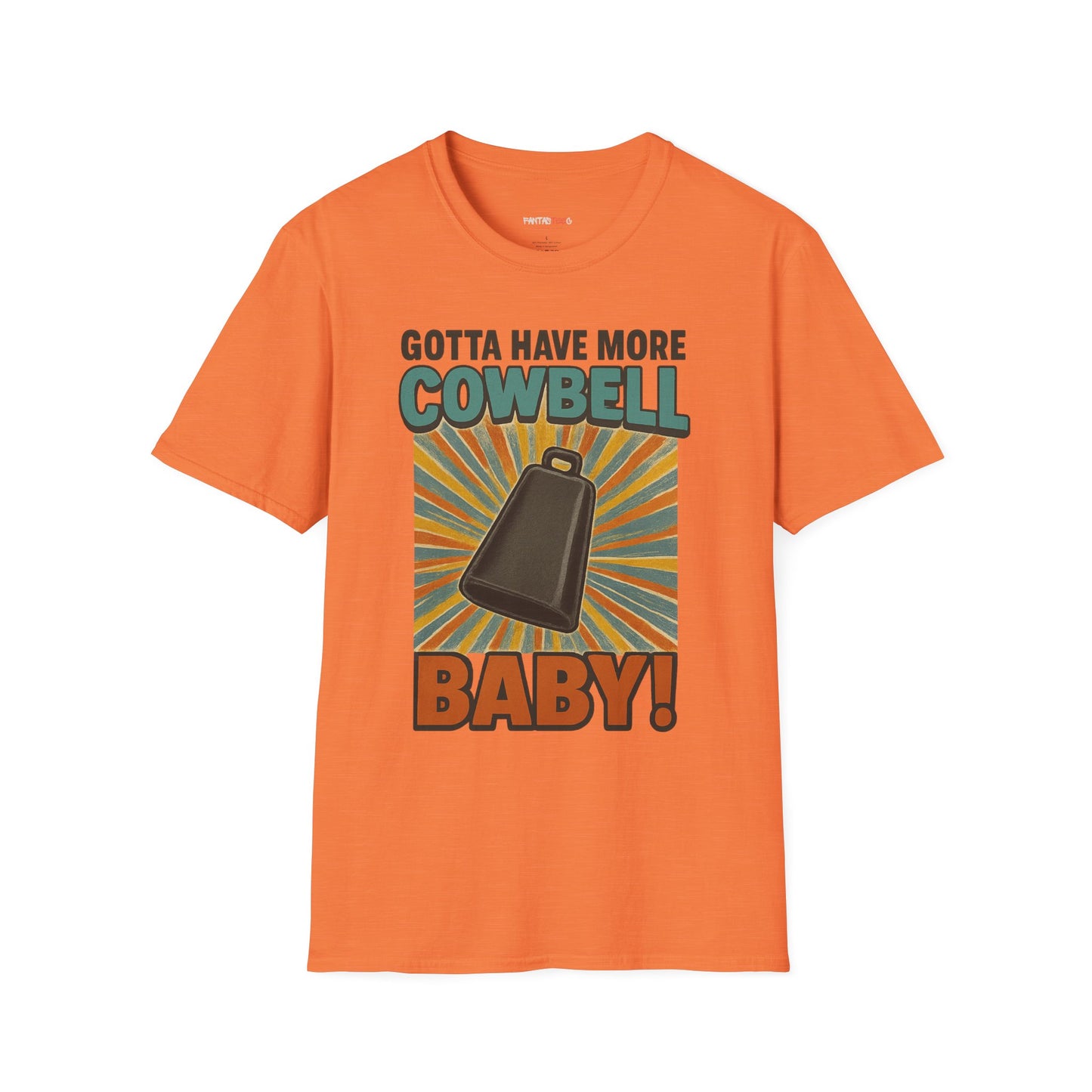 Gotta Have More Cowbell Rainbow T-Shirt, Funny T-Shirt, Unisex Graphic Tee, Music Lover Gift, Whimsical Apparel, Fun Humor Shirt