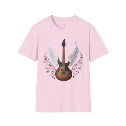 Winged Guitar Unisex T-Shirt, Music Lover Gift, Rock Band Merch, Casual Wear, Concert Outfit, Vintage Style
