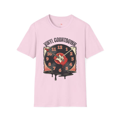 Vinyl Countdown T-Shirt, Music Lover Gift, Unisex Softstyle Tee, Vintage Vinyl Design, Perfect for Music Festivals, Casual Wear