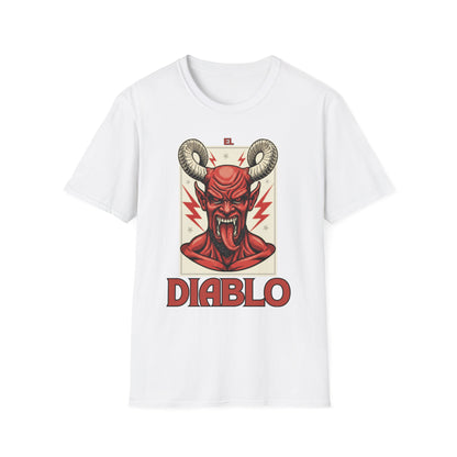 Diablo Graphic T-Shirt - Unisex Softstyle Tee for Music Lovers, Halloween Costume, Unique Gift, Vintage Style, Casual Wear