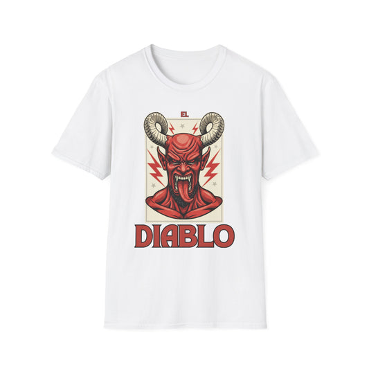 Diablo Graphic T-Shirt - Unisex Softstyle Tee for Music Lovers, Halloween Costume, Unique Gift, Vintage Style, Casual Wear