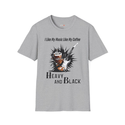 Rockin' Coffee Lover T-Shirt - Perfect Gift for Musicians, Coffee Enthusiasts, Birthdays, Music Festivals, Casual Wear