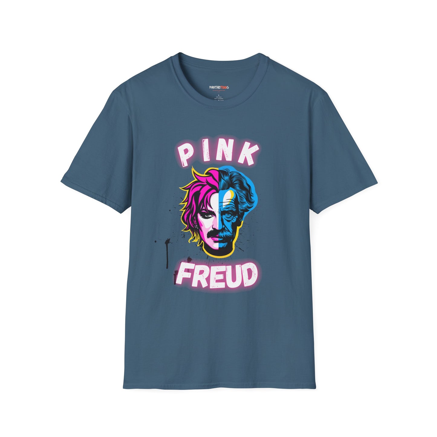 Pink Freud Graphic T-Shirt, Unisex Softstyle Tee for Music Lovers, Hipster Gift, Casual Wear, Art & Music-Themed Apparel