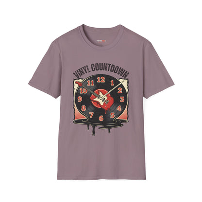 Vinyl Countdown T-Shirt, Music Lover Gift, Unisex Softstyle Tee, Vintage Vinyl Design, Perfect for Music Festivals, Casual Wear