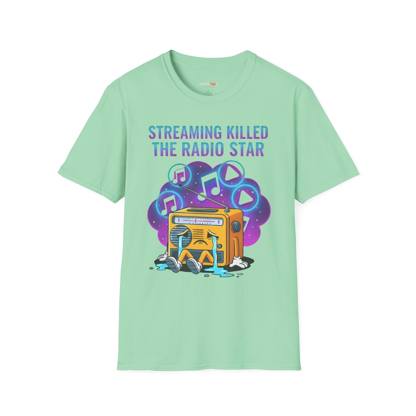 Streaming Killed the Radio Star, Retro Music Themed T-Shirt, Music Lover Gift, Stylish Tee,Unique Music T-Shirt, Gift for Musicians.