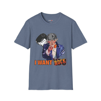 Uncle Rock, Unisex Softstyle, Music Lover Gift, Fun Graphic Tee.