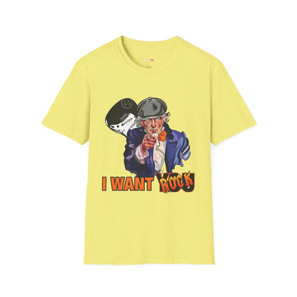 Uncle Rock, Unisex Softstyle, Music Lover Gift, Fun Graphic Tee.
