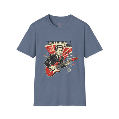 Retro Music Lover T-Shirt, Vintage Rock Tee, Gift for Musicians, Music Festival Apparel, Treble Without a Cause Shirt