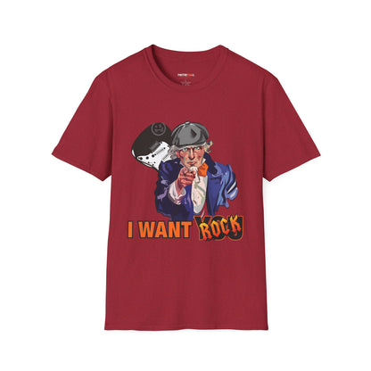 Uncle Rock, Unisex Softstyle, Music Lover Gift, Fun Graphic Tee.