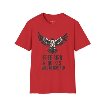 Free Bird Softstyle T-Shirt, Casual Tee, Music Lover Gift, Unisex Apparel, Festival Wear, Unique Statement Shirt