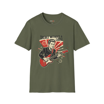 Retro Music Lover T-Shirt, Vintage Rock Tee, Gift for Musicians, Music Festival Apparel, Treble Without a Cause Shirt