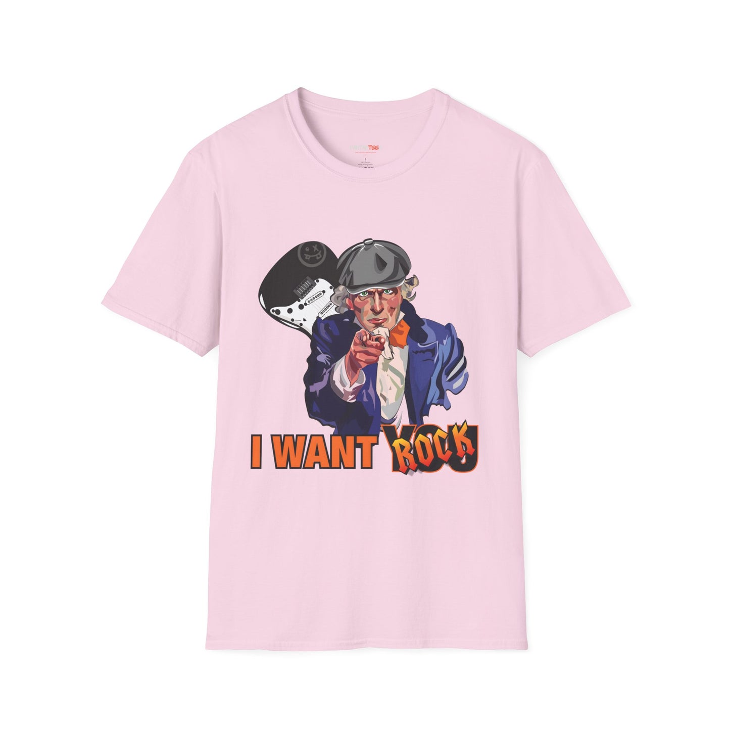 Uncle Rock, Unisex Softstyle, Music Lover Gift, Fun Graphic Tee.
