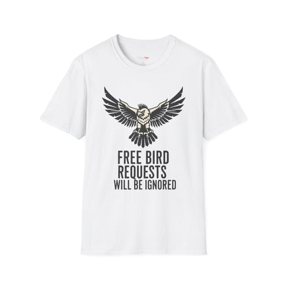 Free Bird Softstyle T-Shirt, Casual Tee, Music Lover Gift, Unisex Apparel, Festival Wear, Unique Statement Shirt