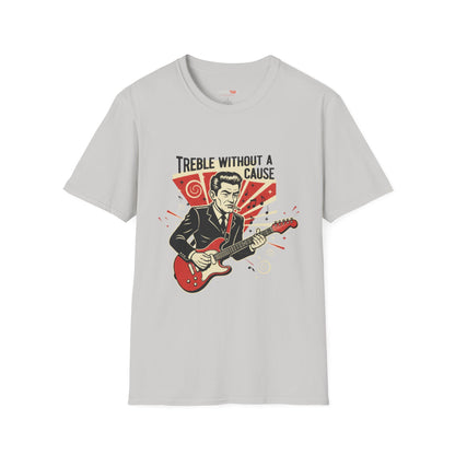 Retro Music Lover T-Shirt, Vintage Rock Tee, Gift for Musicians, Music Festival Apparel, Treble Without a Cause Shirt