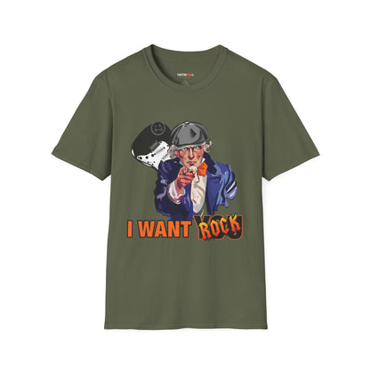 Uncle Rock, Unisex Softstyle, Music Lover Gift, Fun Graphic Tee.