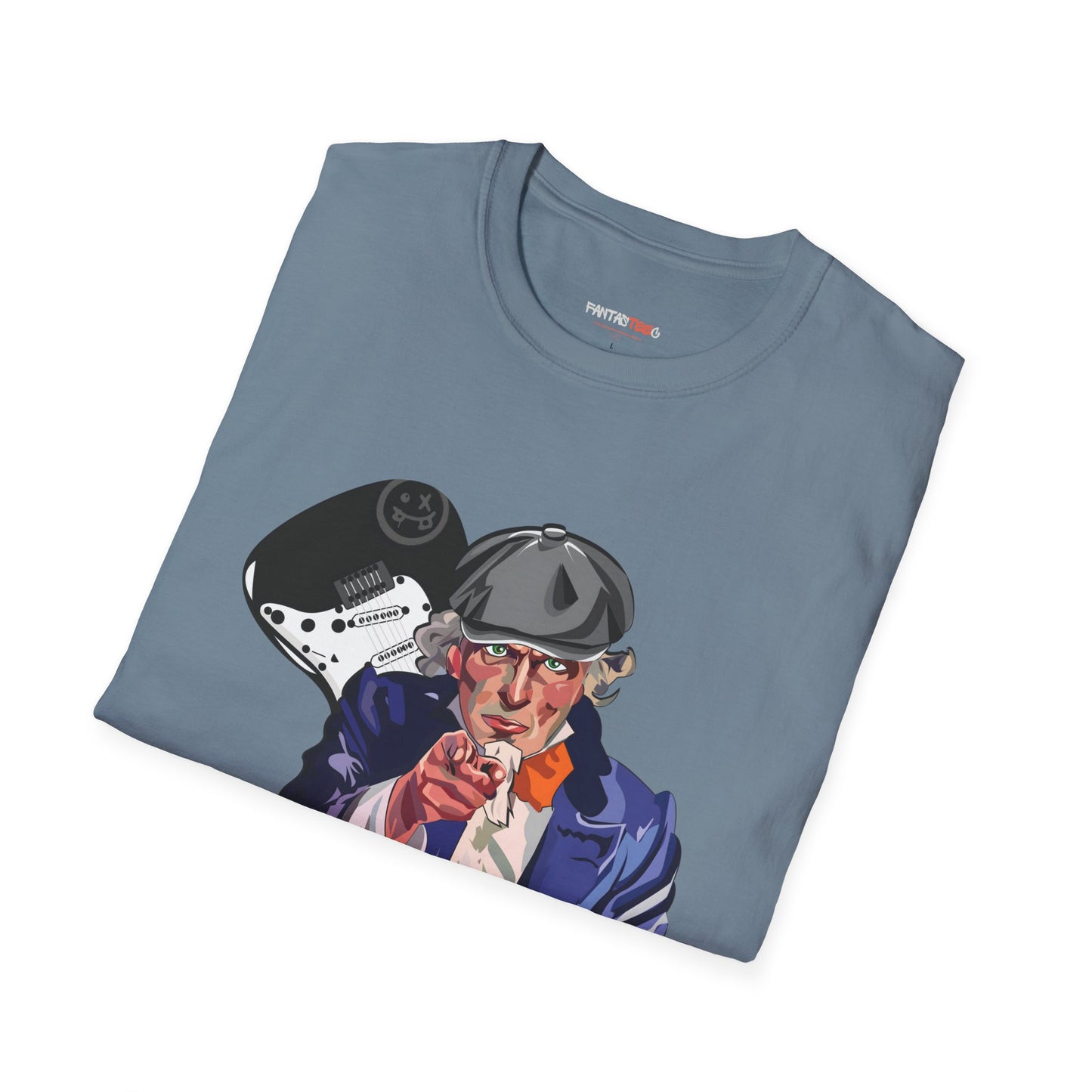 Uncle Rock, Unisex Softstyle, Music Lover Gift, Fun Graphic Tee.