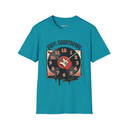 Vinyl Countdown T-Shirt, Music Lover Gift, Unisex Softstyle Tee, Vintage Vinyl Design, Perfect for Music Festivals, Casual Wear