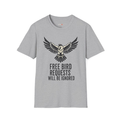 Free Bird Softstyle T-Shirt, Casual Tee, Music Lover Gift, Unisex Apparel, Festival Wear, Unique Statement Shirt
