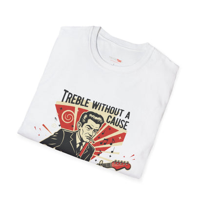 Retro Music Lover T-Shirt, Vintage Rock Tee, Gift for Musicians, Music Festival Apparel, Treble Without a Cause Shirt