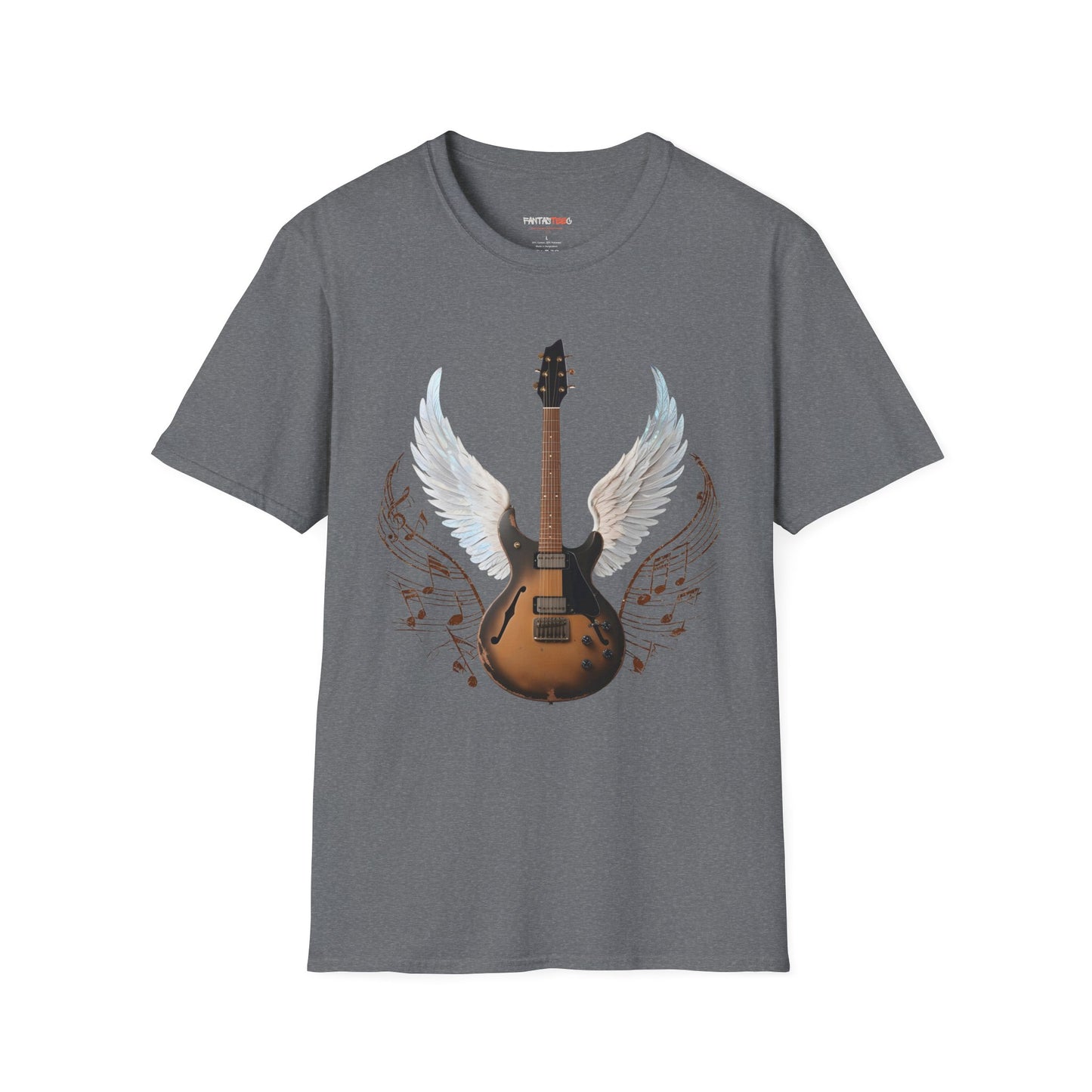 Winged Guitar Unisex T-Shirt, Music Lover Gift, Rock Band Merch, Casual Wear, Concert Outfit, Vintage Style