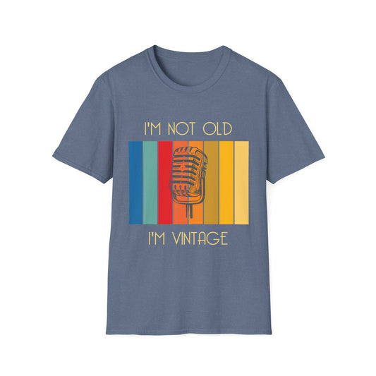 Vintage Microphone Unisex T-Shirt - Im not old design