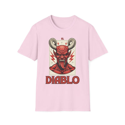 Diablo Graphic T-Shirt - Unisex Softstyle Tee for Music Lovers, Halloween Costume, Unique Gift, Vintage Style, Casual Wear