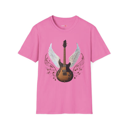Winged Guitar Unisex T-Shirt, Music Lover Gift, Rock Band Merch, Casual Wear, Concert Outfit, Vintage Style