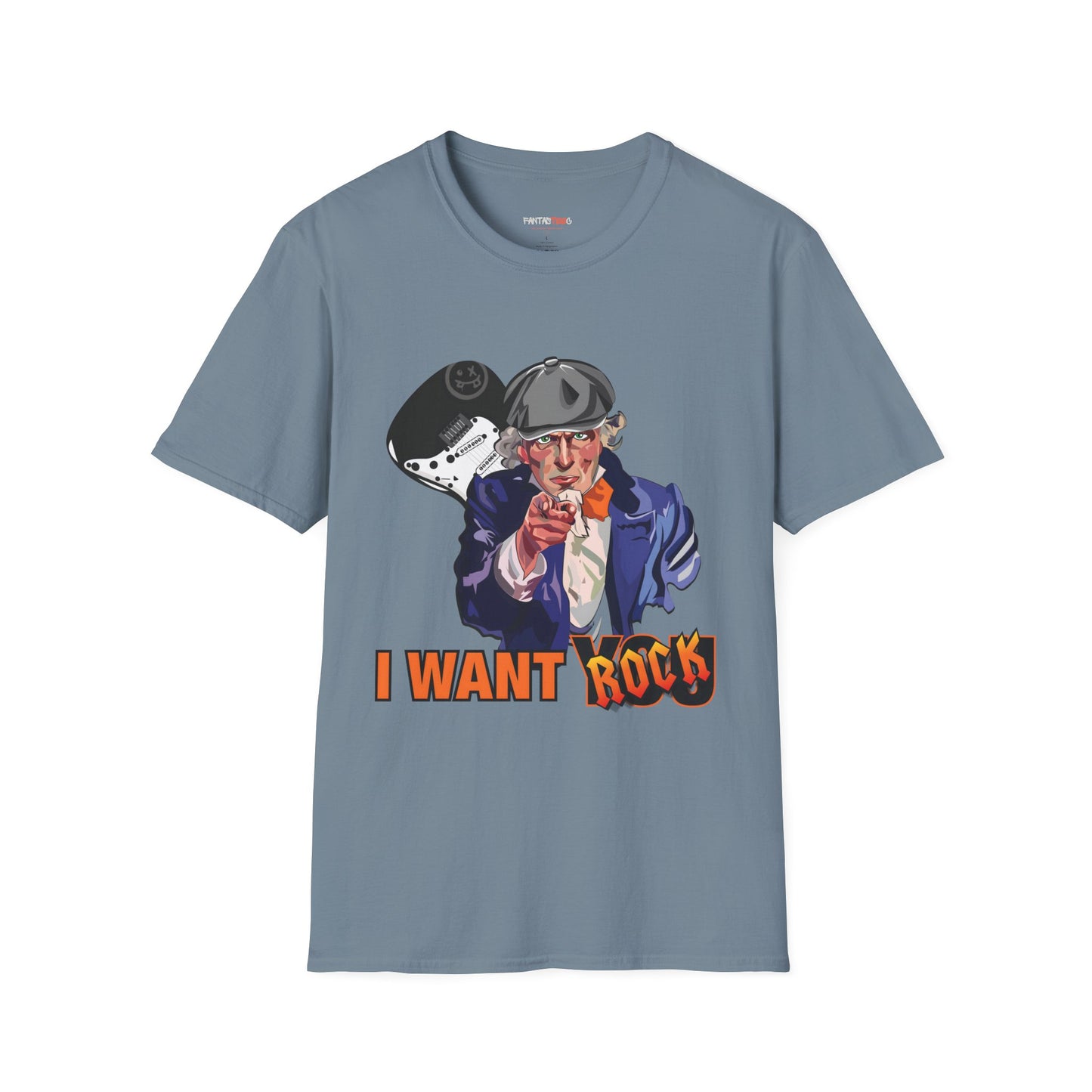 Uncle Rock, Unisex Softstyle, Music Lover Gift, Fun Graphic Tee.