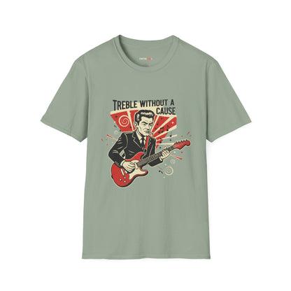Retro Music Lover T-Shirt, Vintage Rock Tee, Gift for Musicians, Music Festival Apparel, Treble Without a Cause Shirt