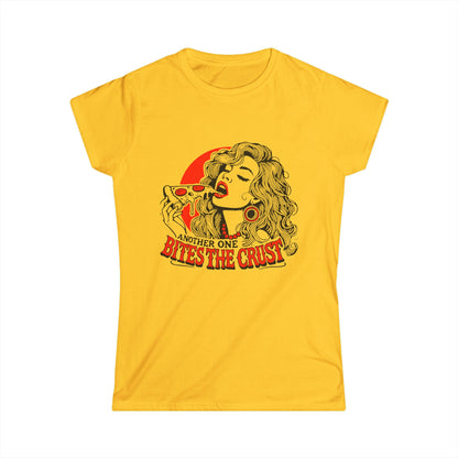 Women's Softstyle Tee, Another one bites the crust T-Shirt, Perfect Gift for Foodies, Casual Wear