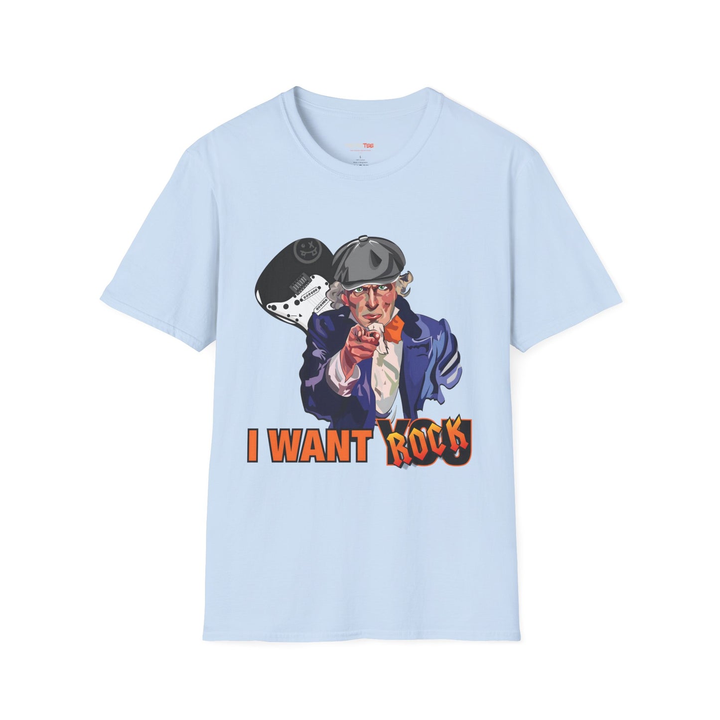 Uncle Rock, Unisex Softstyle, Music Lover Gift, Fun Graphic Tee.