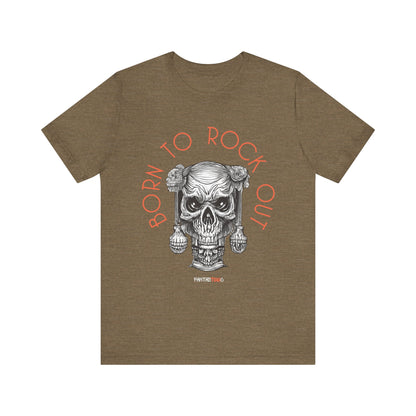 Born to Rock Out Skull Tee