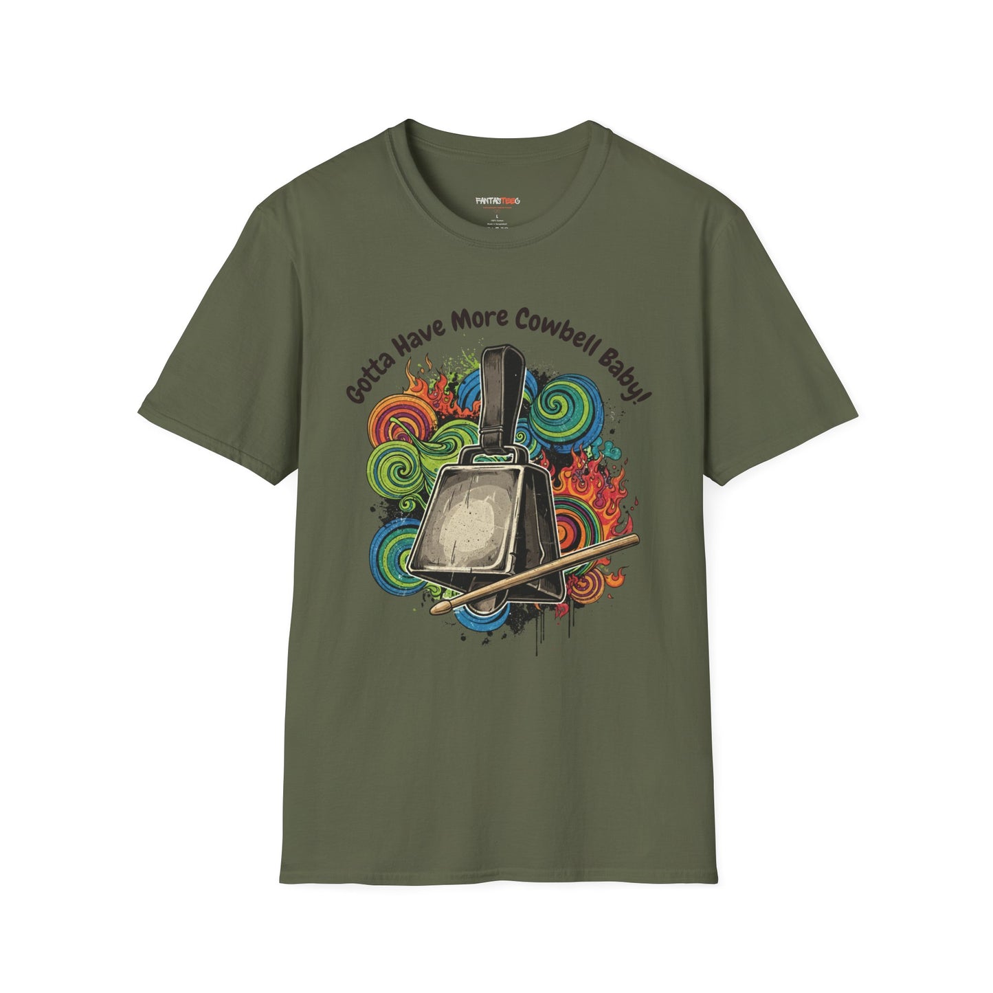 Gotta Have More Cowbell Unisex Softstyle T-Shirt | Fun Music Tribute Tee, Concert Wear, Gift for Musicians, Casual Style, Humor Shirt
