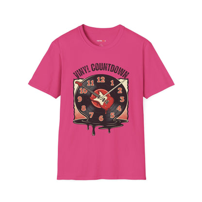 Vinyl Countdown T-Shirt, Music Lover Gift, Unisex Softstyle Tee, Vintage Vinyl Design, Perfect for Music Festivals, Casual Wear