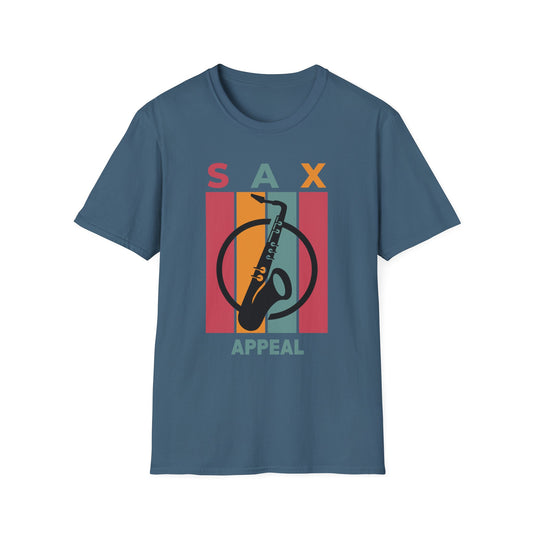 Unisex Sax Appeal T-Shirt - Soft and Stylish, Perfect for Music Lovers, Casual Outfits, Concerts, Gifts for Musicians, Relaxed Fit Tee