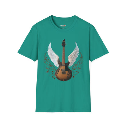 Winged Guitar Unisex T-Shirt, Music Lover Gift, Rock Band Merch, Casual Wear, Concert Outfit, Vintage Style