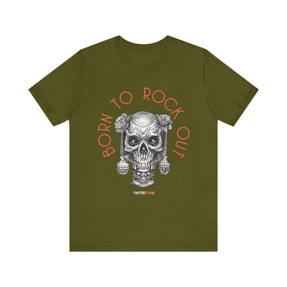 Born to Rock Out Skull Tee