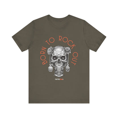 Born to Rock Out Skull Tee